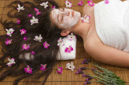 Facial and body care (spa treatment)の写真素材