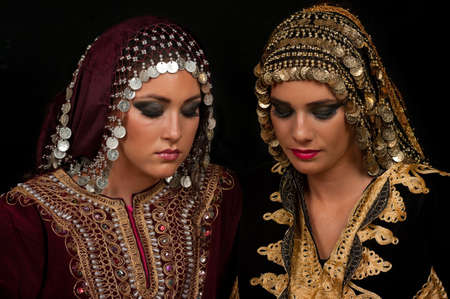 Traditional costumes and make upsの写真素材