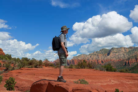 Hiking in beatiful Sedona Arizonaの写真素材