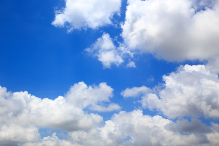 blue sky background with white clouds の写真素材