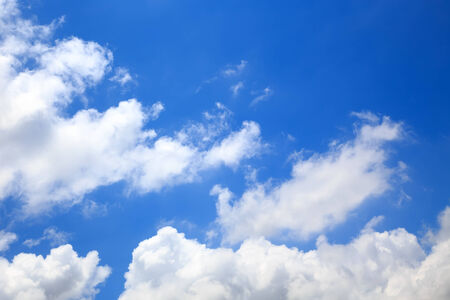 blue sky background with white clouds の写真素材