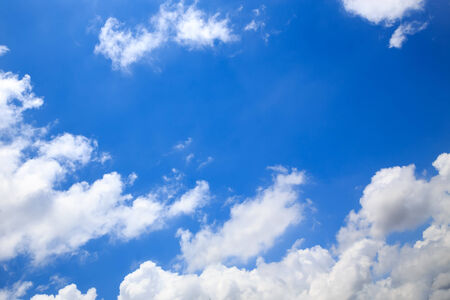 blue sky background with white clouds の写真素材