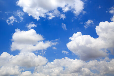 blue sky background with white clouds の写真素材