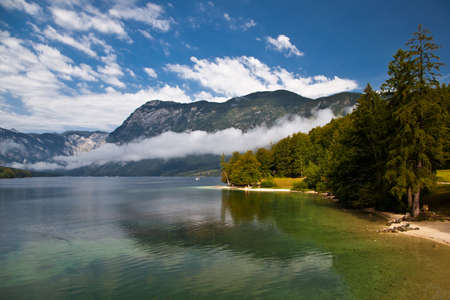 Morning on the lakeの写真素材