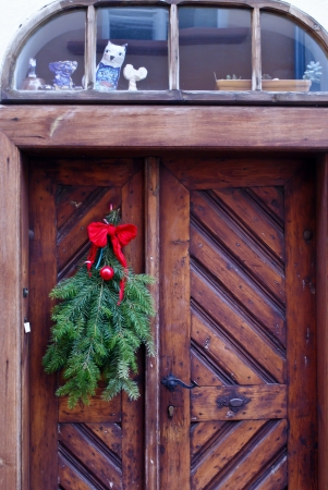 Christmas doorsの写真素材