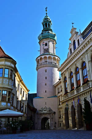 Fire tower in Sopron, Hungaryの写真素材