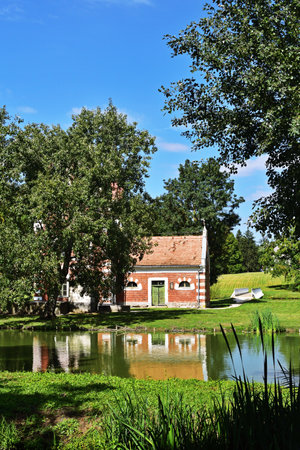Dutch House in the park of Festetics Palace in Deg, rural Hungaryのeditorial素材