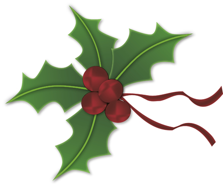 mistletoe - christmas - illustrationのイラスト素材