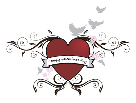 valentines day - heart - illustrationのイラスト素材