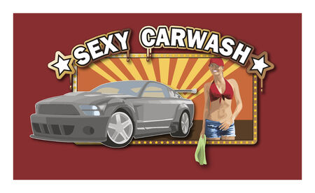 carwash illustration - vectorのイラスト素材