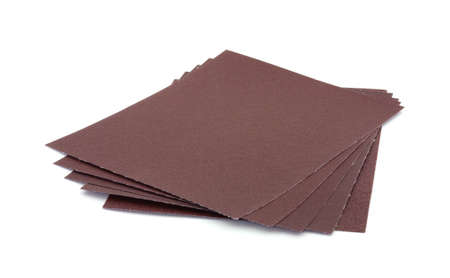 Five sheets sandpaper の写真素材