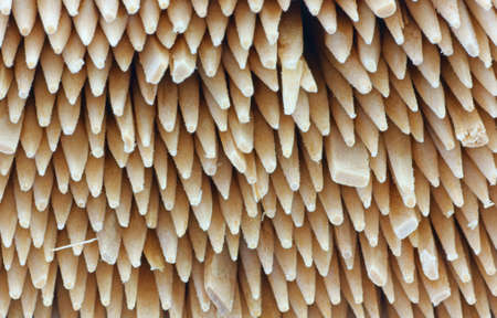 Macro view of toothpick ends の写真素材