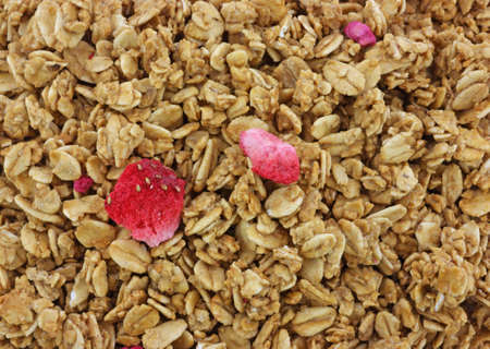 Strawberry granola cereal の写真素材