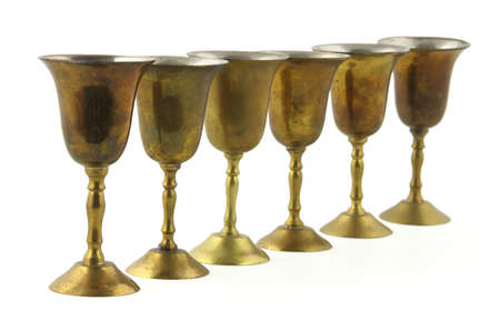 Small metal goblets の写真素材