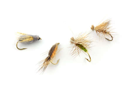 Four caddis trout flies 