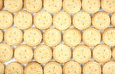 Vanilla sandwich creme cookiesの写真素材