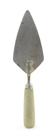 Old trowel for masonry workの写真素材