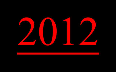 The year 2012 in bold red numbers with the date underlined against a black background.
