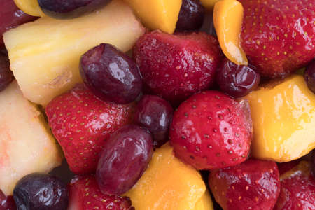 A very close view of mixed fruit.の写真素材