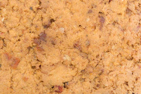 Close view of albacore tuna with sundried tomatoes and olive oil.