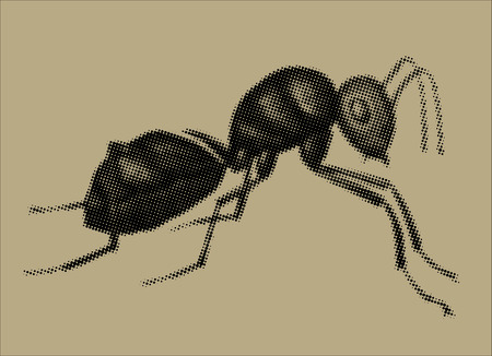 A raster illustration of an antのイラスト素材