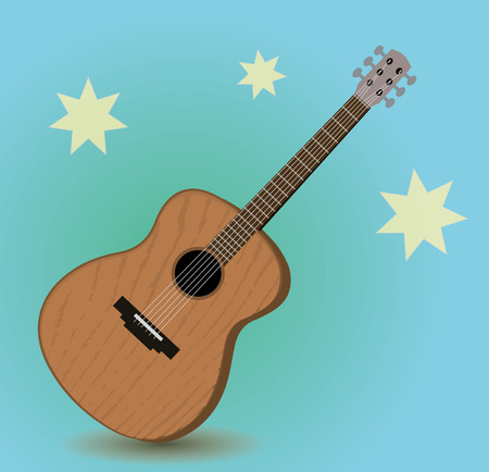 Acoustic guitarのイラスト素材