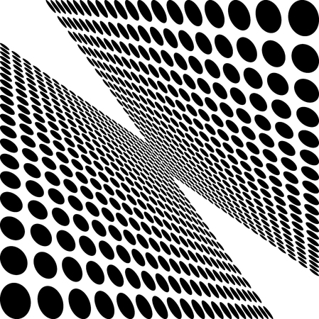 Black and white trans formed dotsのイラスト素材