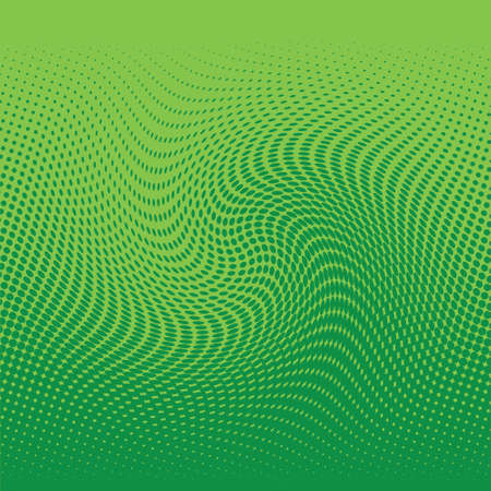 Color halftone in cool green tones. The form is a twistのイラスト素材