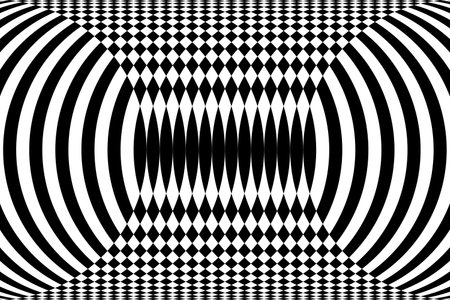 Abstract checker pattern made at repeating circles in black and whiteのイラスト素材