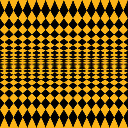 Abstract checker pattern made at repeating circles in black and orangeのイラスト素材