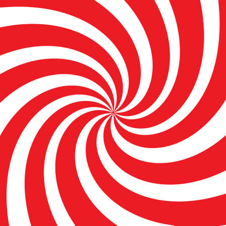 Twisted red and white radial lines. Visual vibrating effect.のイラスト素材