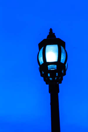 landscape-gardening lamps in the moon nightの写真素材