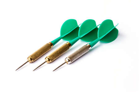 Three dart arrows isolate on white backgroundの写真素材
