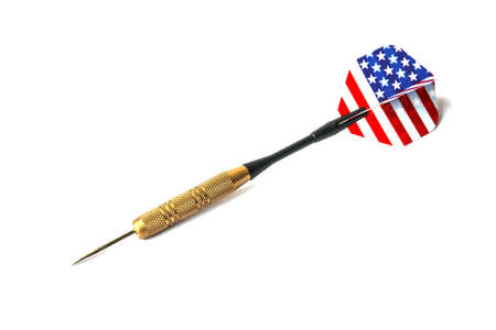 dart arrow isolate on white backgroundの写真素材