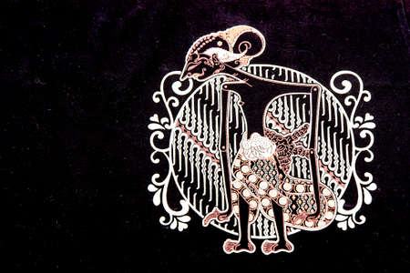 Indoneasia shirt pattern on black backgroundの写真素材