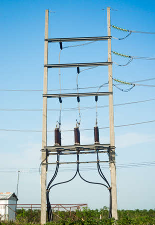 Equipment of high-voltage  3-phase substation