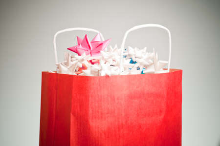 Red Christmas Bagの写真素材