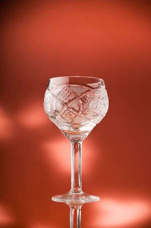 empty wine glassの写真素材