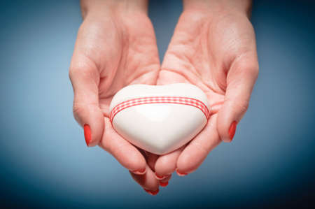 Heart in the handsの写真素材