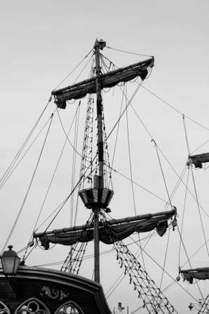 Old sail ship restored to navigationの写真素材