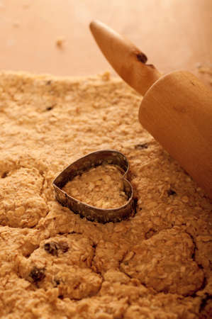 Preparing the pastry to make small cookiesの写真素材