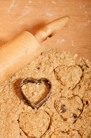 Preparing the pastry to make small cookiesの写真素材