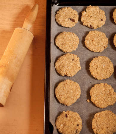 small cookies on the trayの写真素材