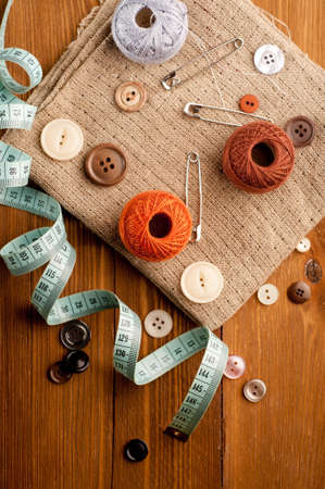 Vintage with sewing tools