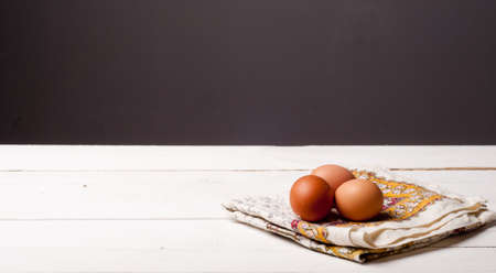 wooden table and tablecloth