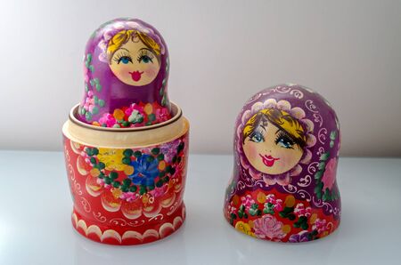 Traditional Russian Matrioska, vintage toy doll from Russian Cultureの写真素材
