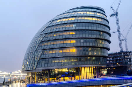 London City Hall at Duskのeditorial素材