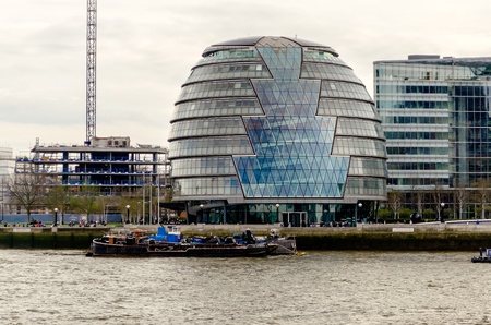 London City Hall, Modern Building on the Southbank, London, UKのeditorial素材