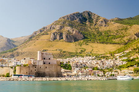 Castellammare del Golfo, a typical sicilian town by the seaの写真素材