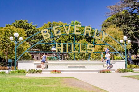 Beverly HIlls Sign, Los Angeles, Californiaのeditorial素材
